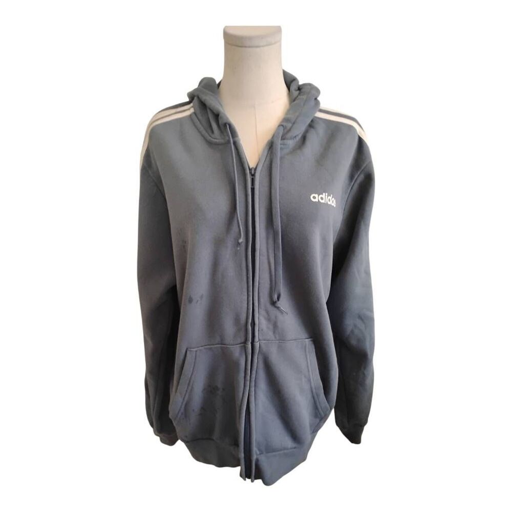 Adidas Blue Zip Closure Jacket Size Large